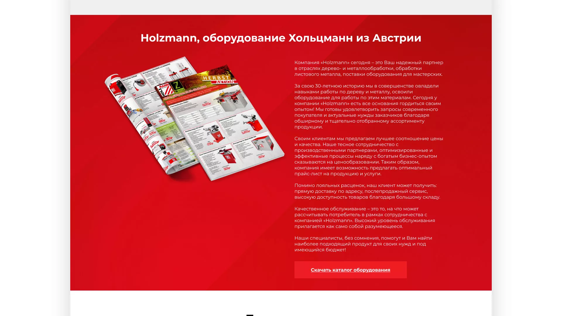 Создание сайта компании «HOLZMANN Maschinen GmbH» в Мегионе