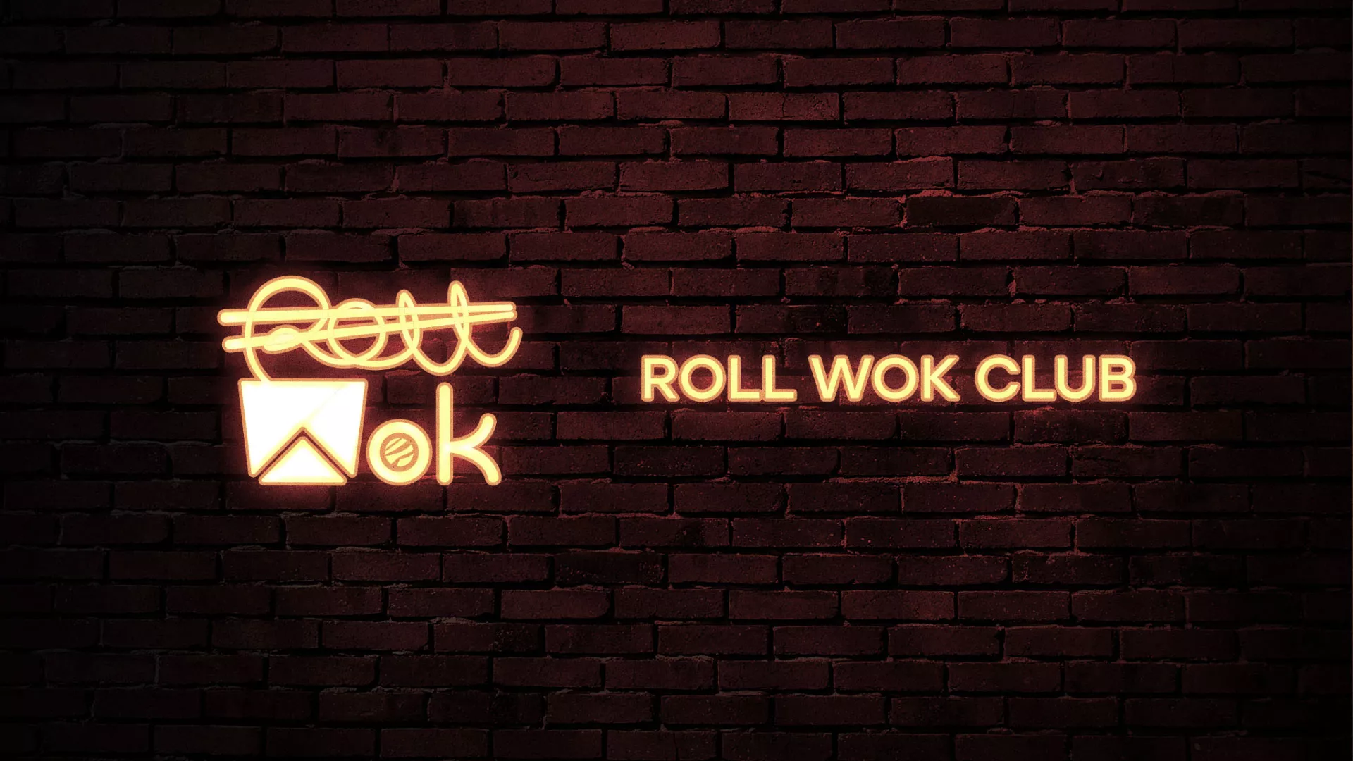 Разработка логотипа суши-бара «Roll Wok Club» в Мегионе